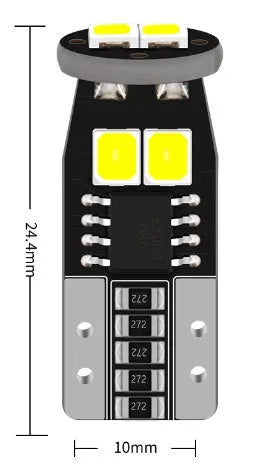 Small 10mm white car licence plate reading light for 12V vehicles.