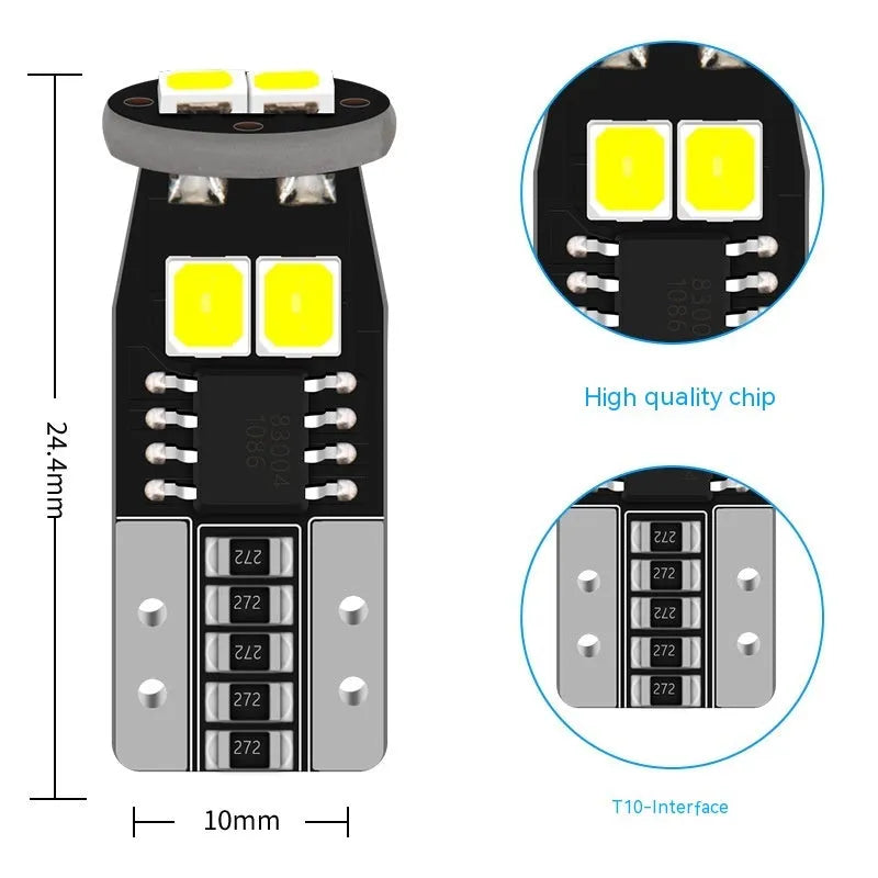 Small 10mm white car licence plate reading light for 12V vehicles.