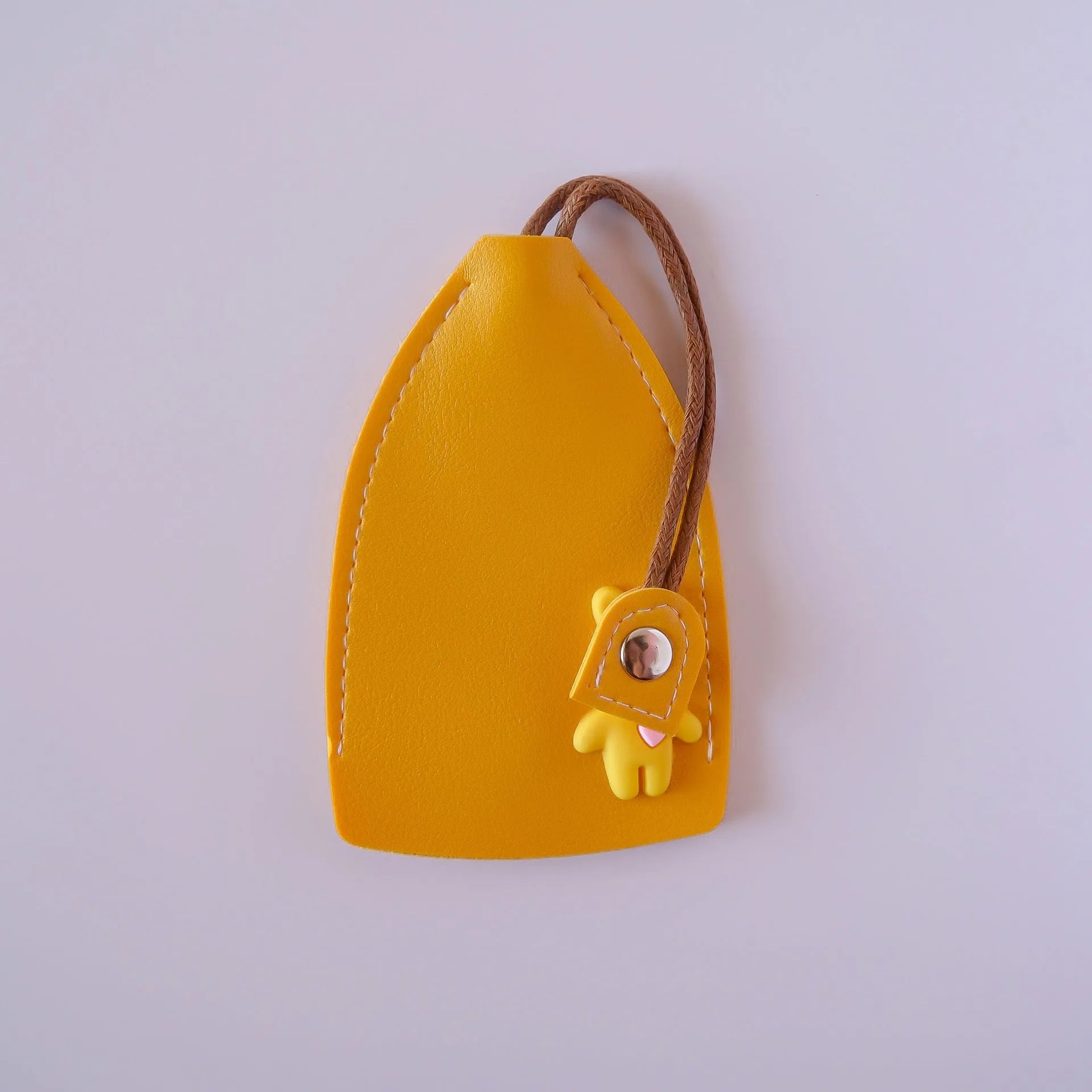 Large capacity pu leather car key case showing five colour options: black, wine red, sky blue, yellow, and pink