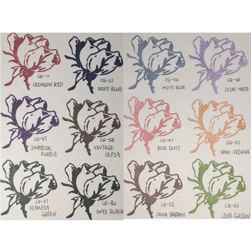 Rectangular notebook stamp pad with oily ink for DIY rubber stamp projects in five colour options