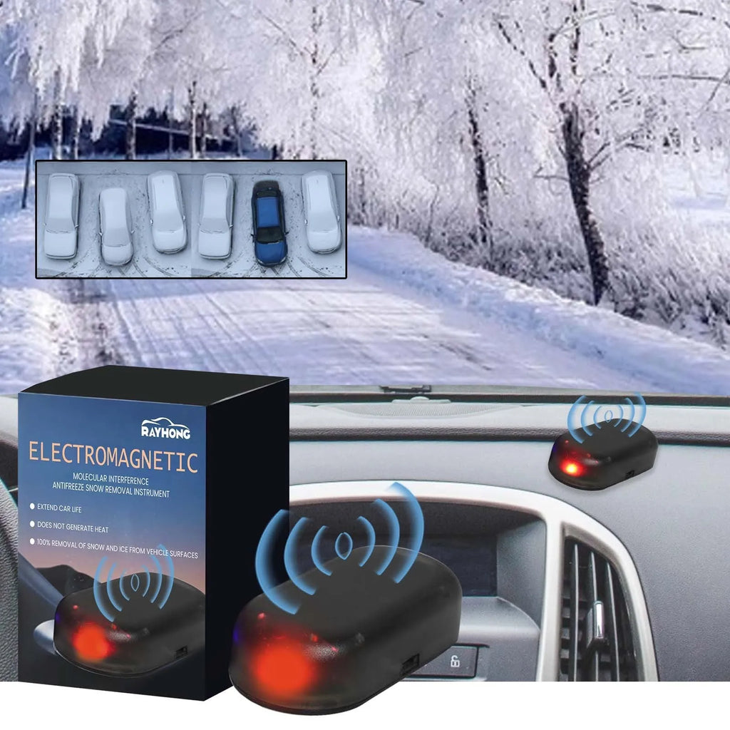 Black glass car deicing tool for snow removal from windscreens, measuring 5cm long.