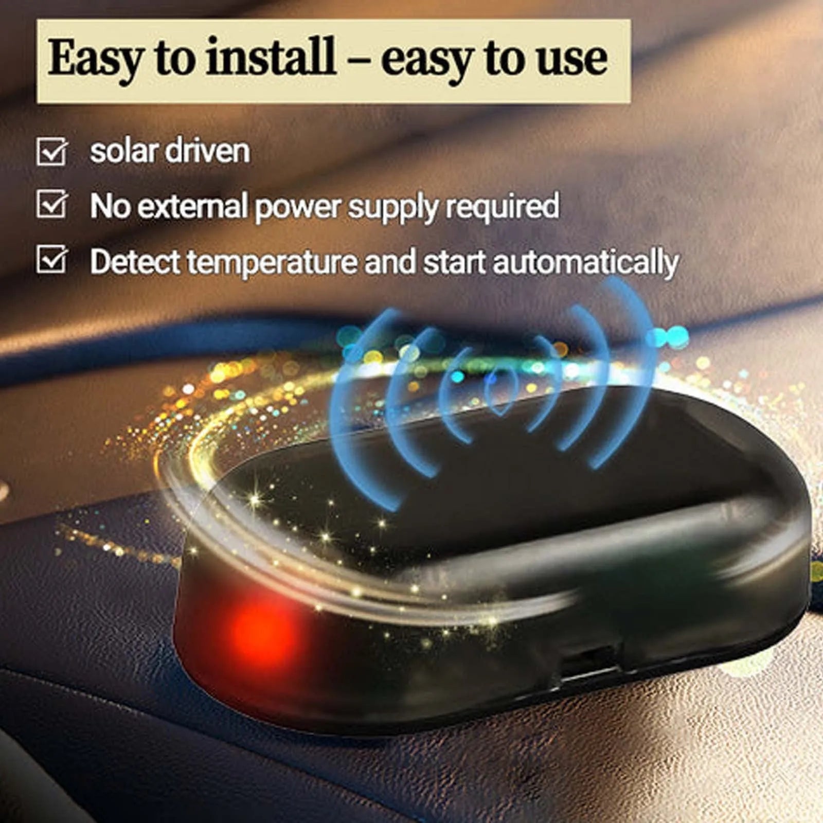 Black glass car deicing tool for snow removal from windscreens, measuring 5cm long.