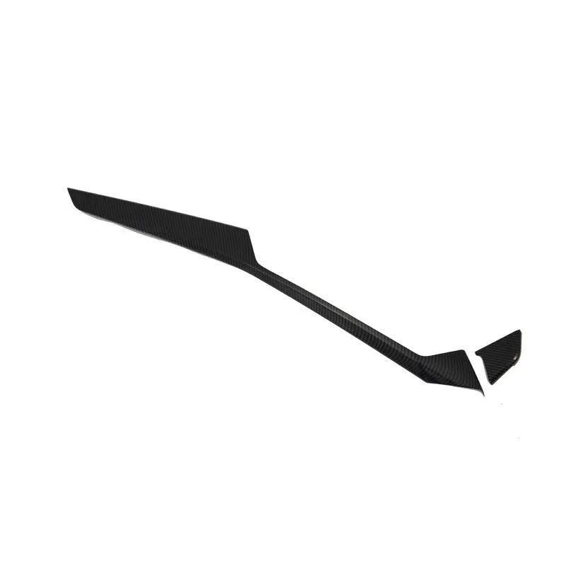 Black ABS plastic centre console trim panel for BMW X5 2019 G05 model with integrated cup holders.