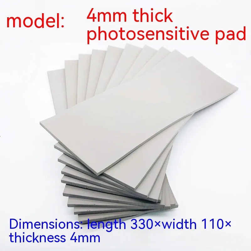Black and grey plastic photosensitive seal mat for pottery and calligraphy with dimensions 330x110mm