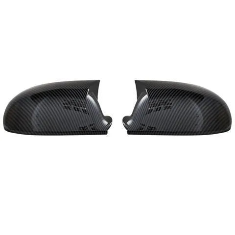 Volkswagen Sagitar mirror reflector shell pair in horn bright black plastic