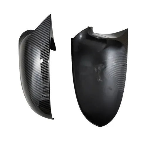 Volkswagen Sagitar mirror reflector shell pair in horn bright black plastic