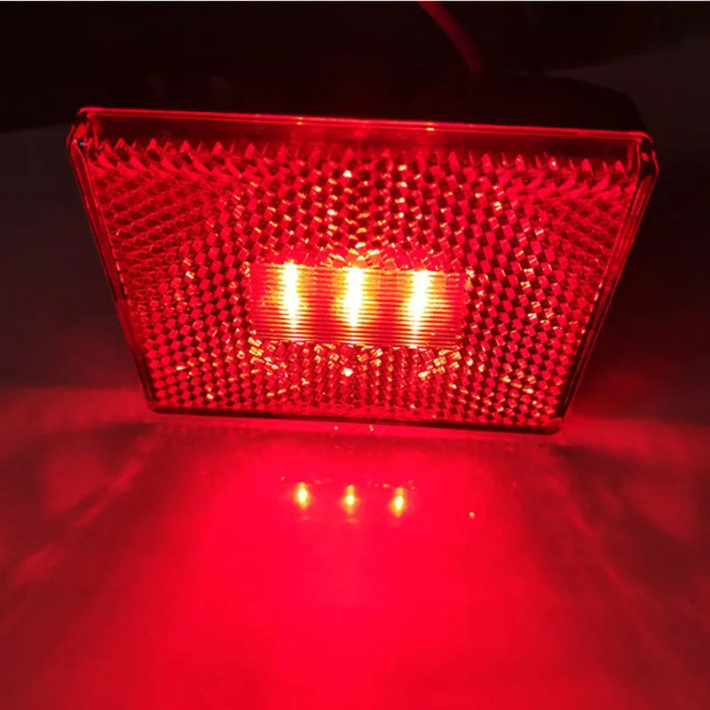 Red and yellow LED trailer side clearance lamp with 19cm wire
