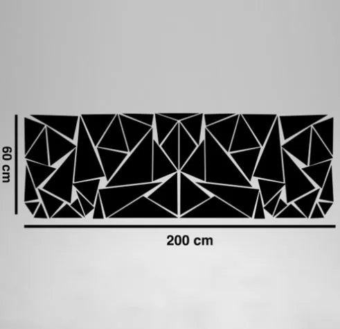 Large geometric pattern car sticker for vehicle waistline and wheel decoration in multiple colour options