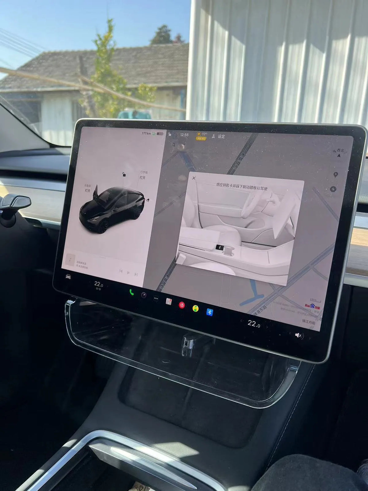 Tesla Model 3 and Y black ABS centre console storage box under ETC unit