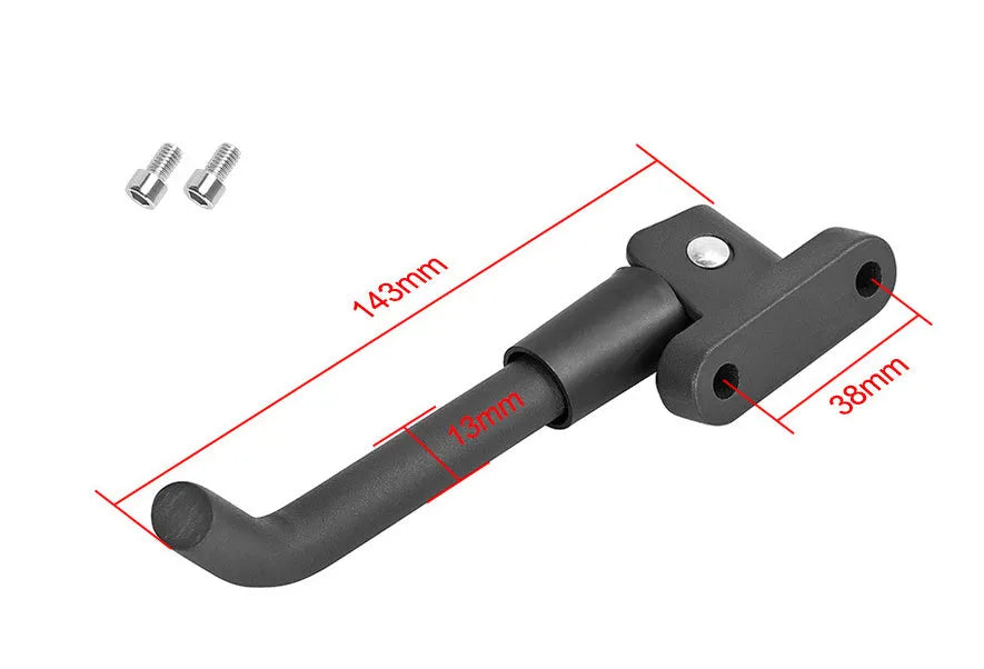 Aluminium electric scooter foot brace accessories in black white grey colours with mounting screws