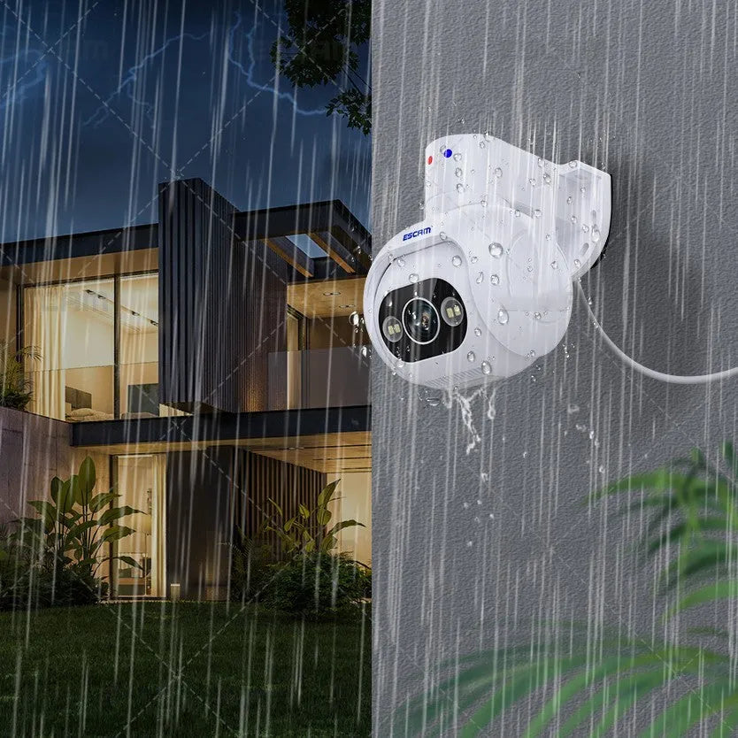4MP smart colour night vision security camera with wall mount bracket and IP66 waterproof rating
