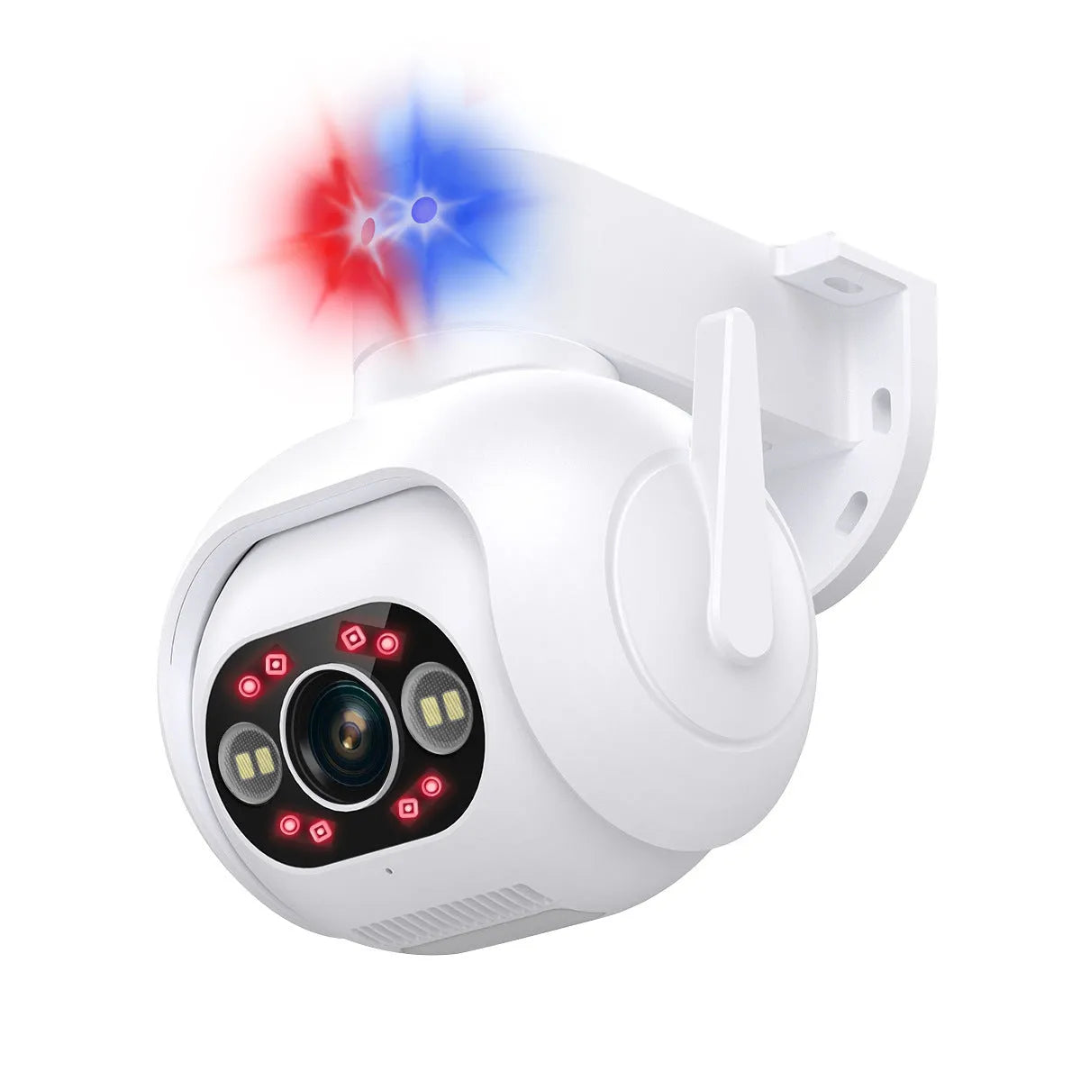 4MP smart colour night vision security camera with wall mount bracket and IP66 waterproof rating