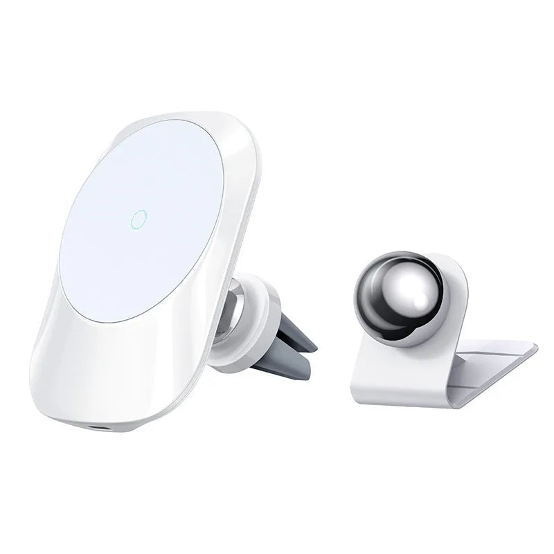 CH-707 magnetic car wireless charging stand in black and white colour options