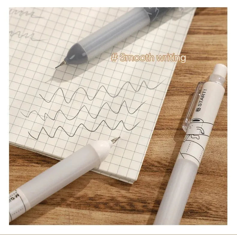 0.5mm automatic pencil with cloud grip design showing black and white colour options