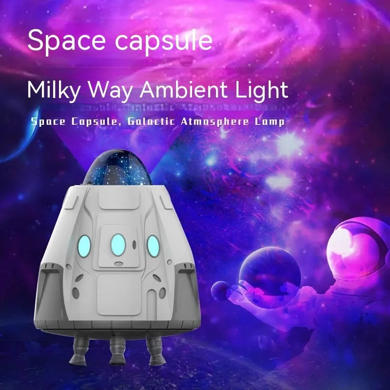 White Bluetooth northern lights ambience light projecting green starry sky patterns with remote control