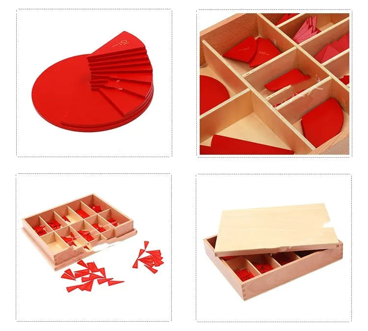 Wooden Montessori maths teaching aid for 1-10 and 11-20 decomposition and angle measurement