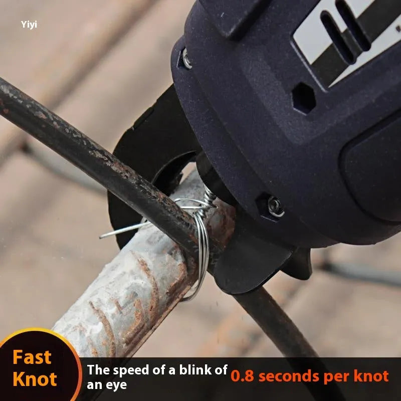 Electric steel reinforcement bar tying machine with battery and charger