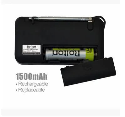 Rolton W405 portable FM radio speaker with MP3 player in compact design with LED screen