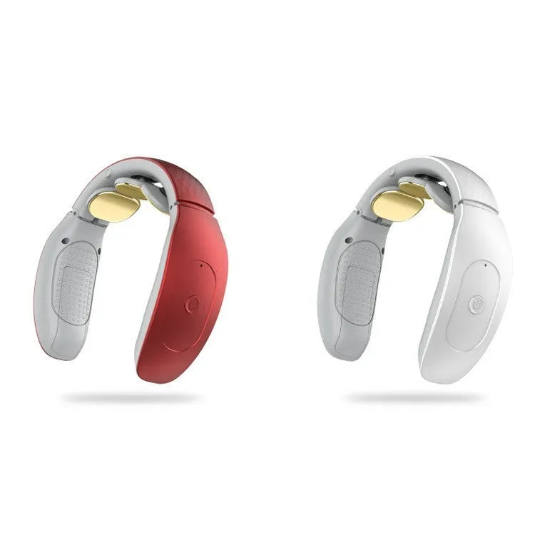 Small red and white intelligent cervical massager unit for neck, back and legs.