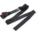 Maternity seat belt extender with polyester strap and ABS buckle for pregnant women.