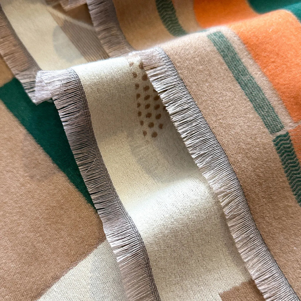 Large 185x65cm European style scarf in cashmere-like polyester fabric