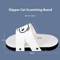 White slipper-style corrugated paper cat scratch board for feline claw care