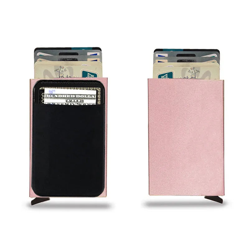 Aluminium alloy metal credit card holder with frosted finish in multiple colour options