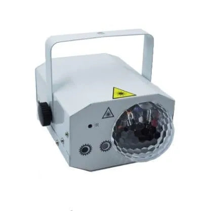 LED laser magic fan projection lamp in black or white with green and red laser effects
