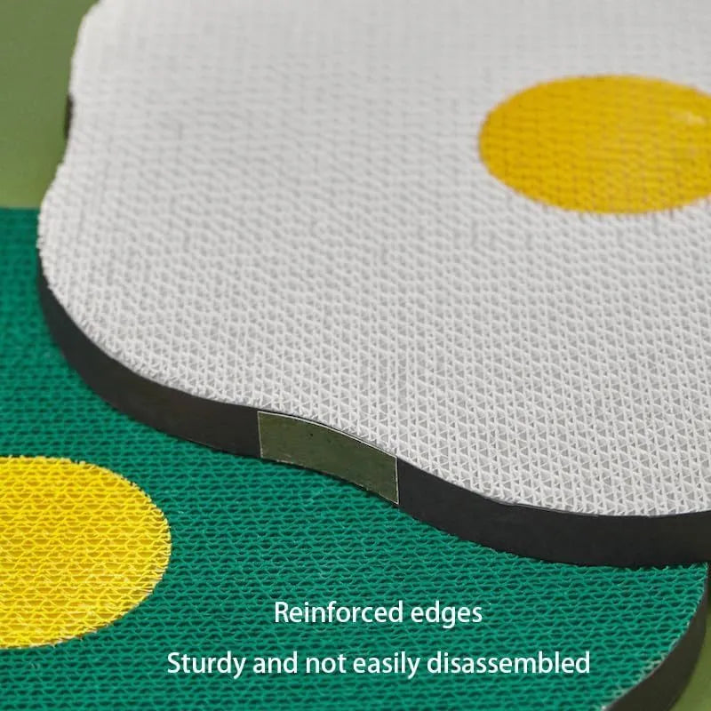 Medium grey wall mounted cat scratching board with corrugated surface