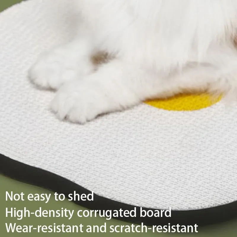 Medium grey wall mounted cat scratching board with corrugated surface
