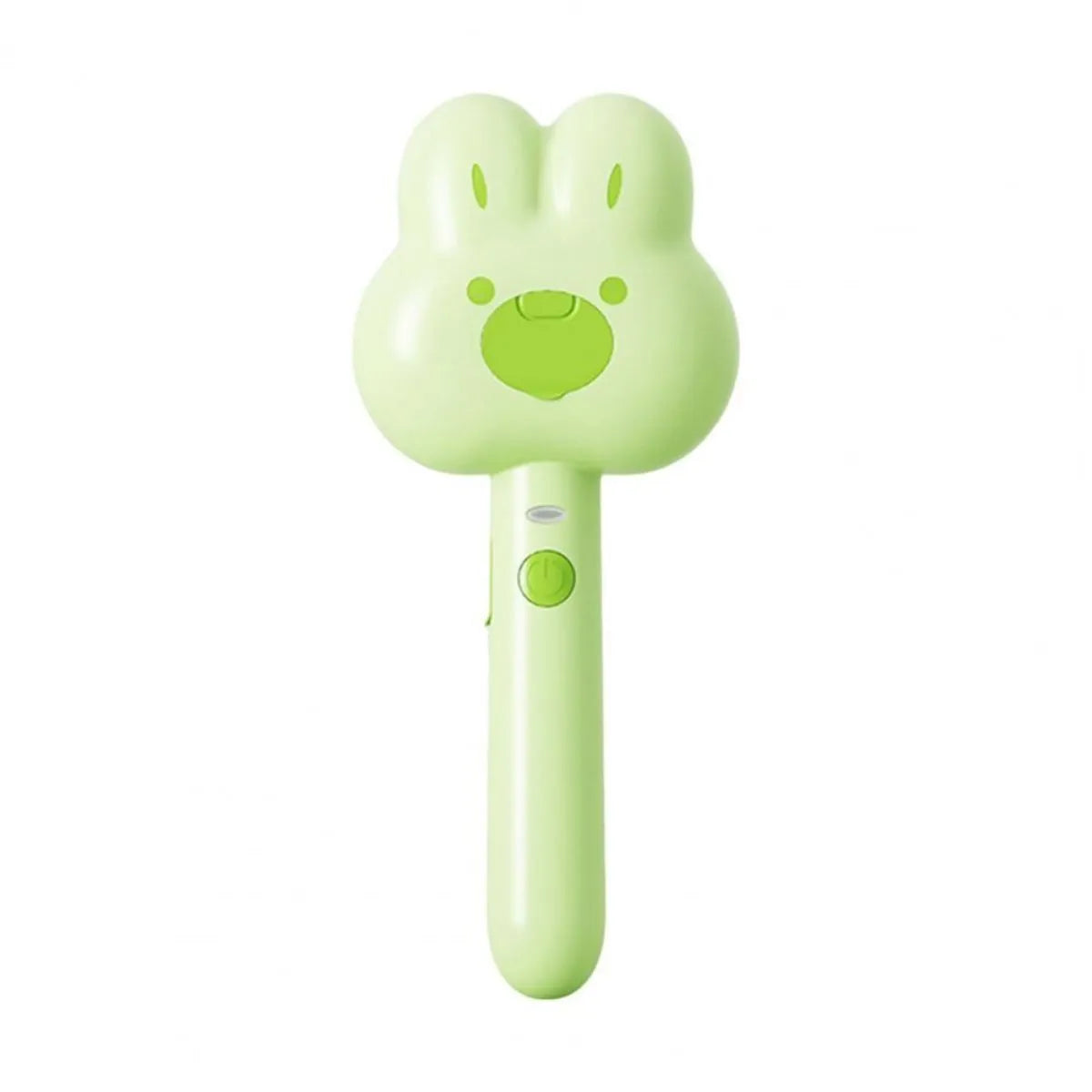 Rechargeable pink cartoon-design steam brush comb for grooming cats and dogs on a table.