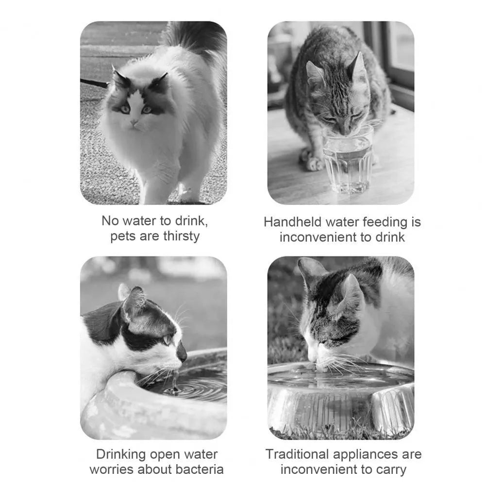 Portable pet water bottle with orange and white colour options showing water and food compartments