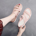 Solid colour women's casual sandals on a light background, showing the simple PP slip-on design.