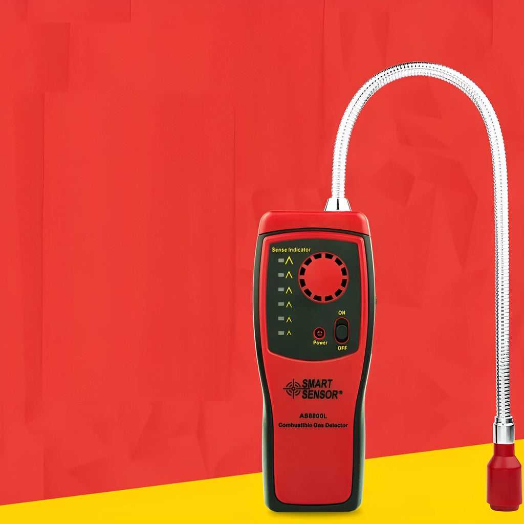AS8800L portable flammable gas detector with LED display and compact design