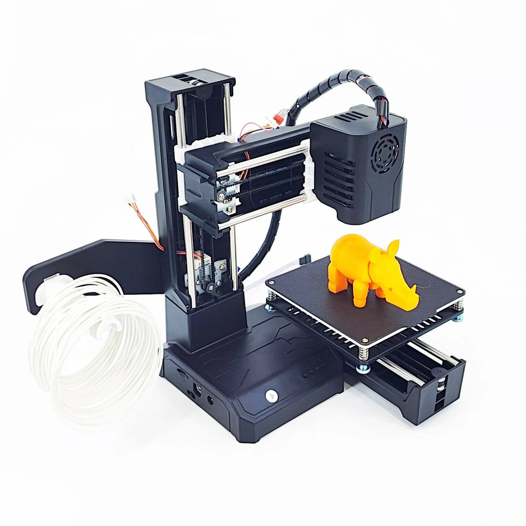 FDM 3D printer with 100x100mm build area for PLA filament model creation