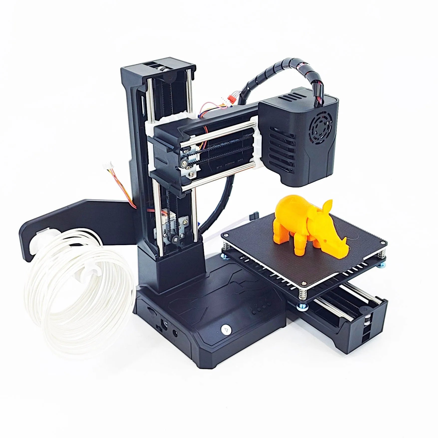 FDM 3D printer with 100x100mm build area for PLA filament model creation