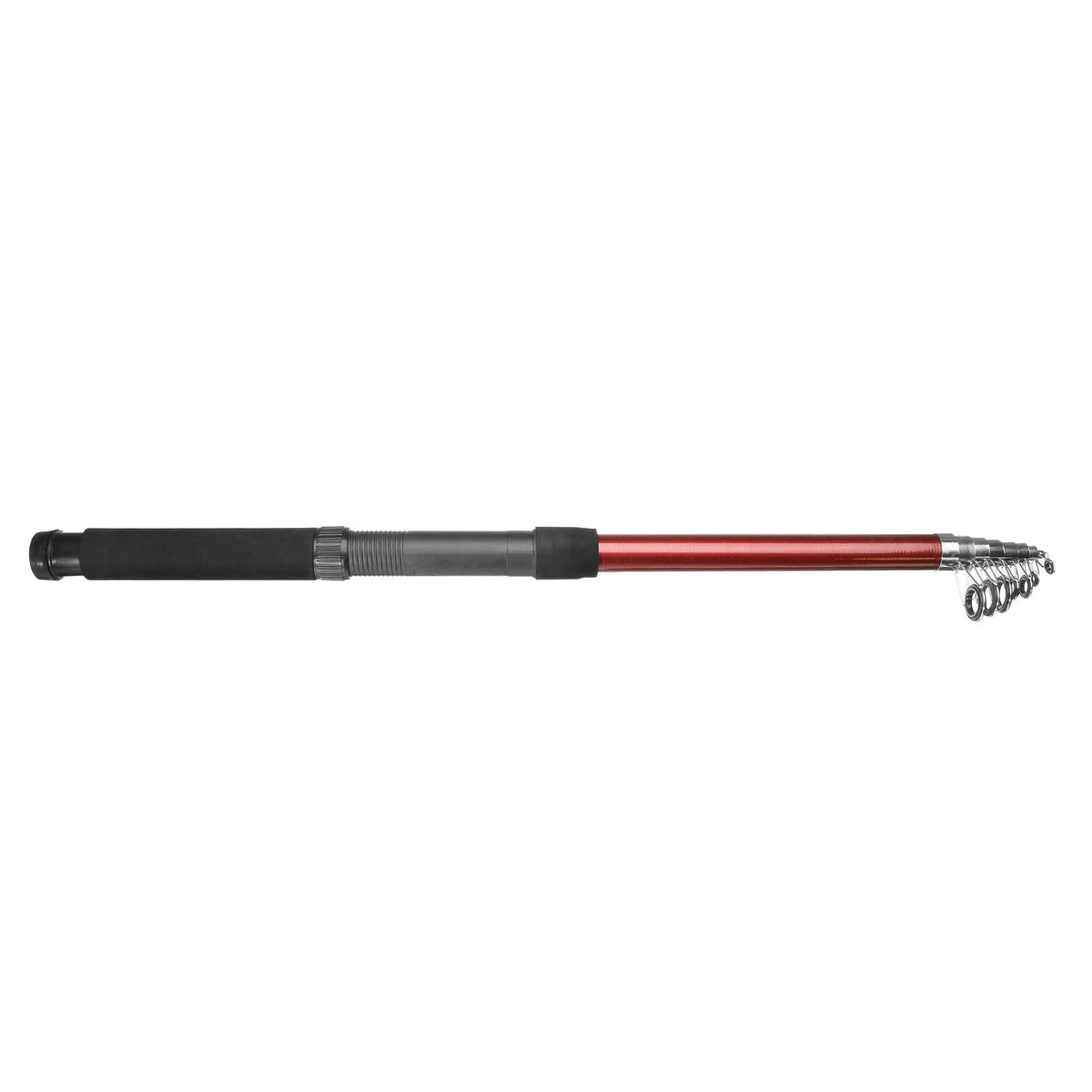 White LED fishing rod light on a telescopic pole with a remote control, showing the 120x95mm panel.