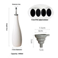Ceramic oil pot with funnel and brush in black, white, or coffee colour options