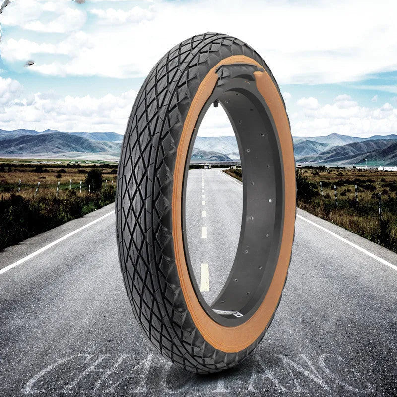 Brown skin edge pattern 20x4.0 inch rubber tyre for snowmobiles and electric beach cars