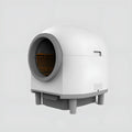 White intelligent automatic fully enclosed litter box made of ABS plastic measuring 556x512x590mm for cats up to 10kg