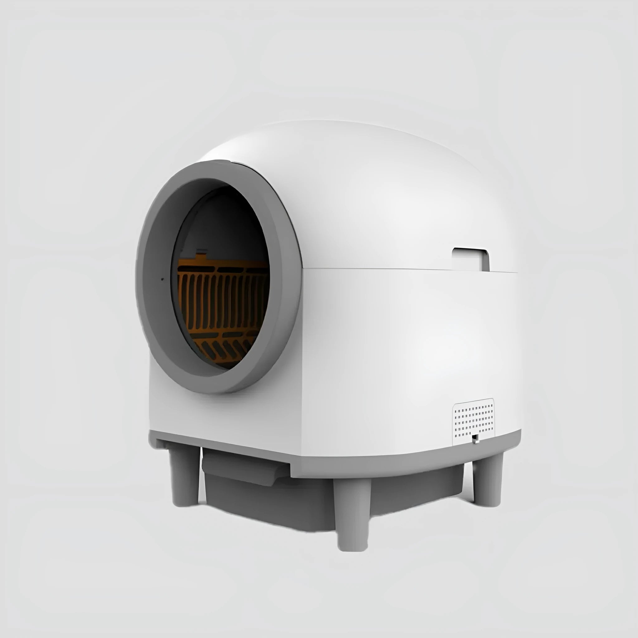 White intelligent automatic fully enclosed litter box made of ABS plastic measuring 556x512x590mm for cats up to 10kg