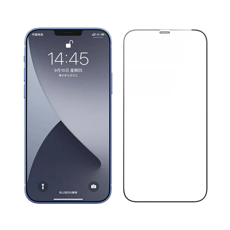 Privacy tempered glass screen protector for iPhone showing anti peeping feature