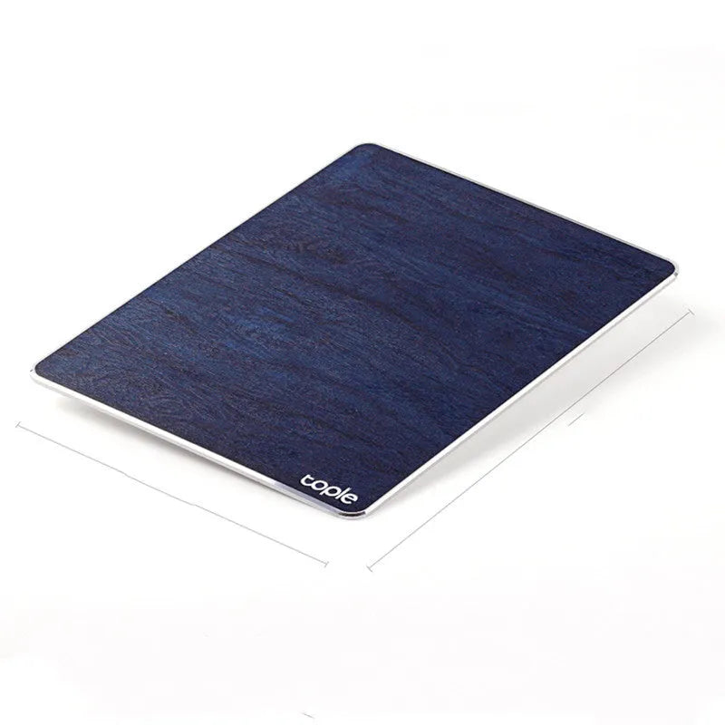 Oversized metal aluminium alloy mouse pad 249 x 200 x 3.2mm with CNC chamfered edge and anti-slip base