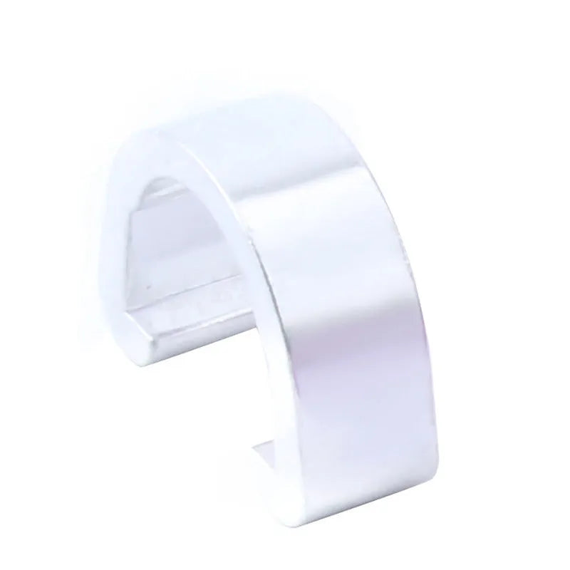 Aluminium alloy C-shaped buckle in various colours, dimensions 10.2mm by 13mm by 5mm.