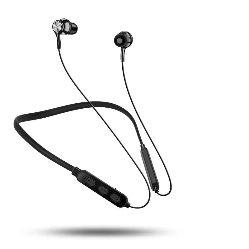 G03 neckband-style sports Bluetooth earphones in red, black, or white colour options, showing the hanging design.