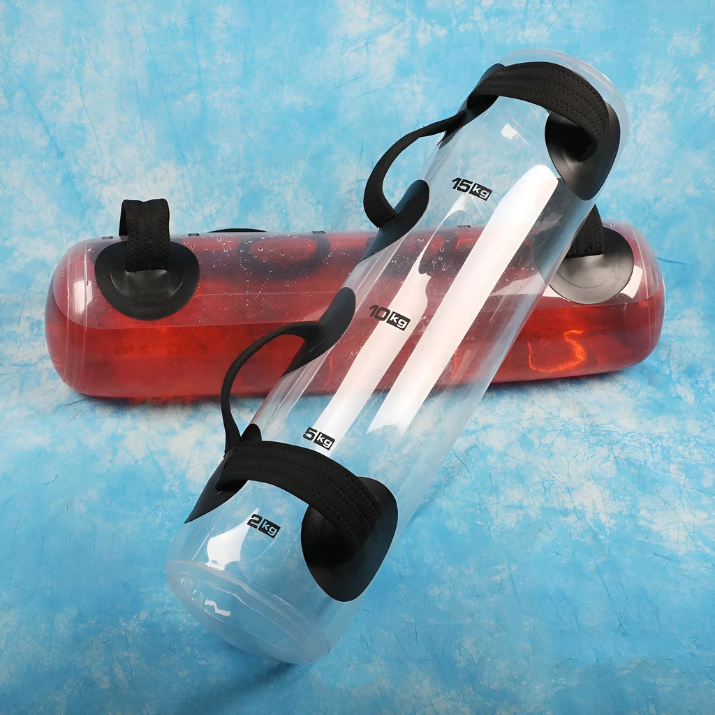 Transparent PVC water filled dumbbell bag for adjustable weight strength training