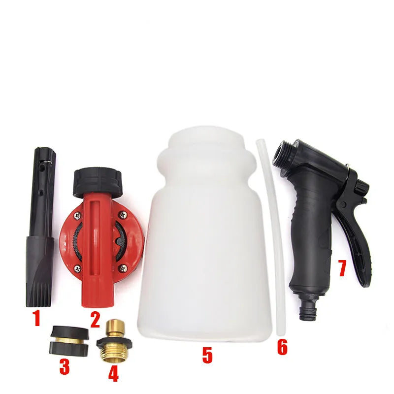 Foam pot high pressure water gun for small garden watering and pesticide spraying