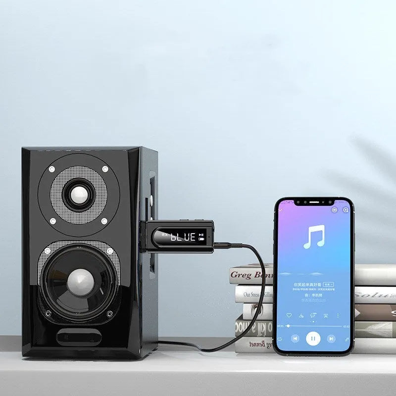 Black USB car FM bluetooth receiver transmitter with AUX port for MP3 playback