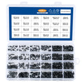 Box of black laptop machine screws with countersunk cross head, 1.4mm diameter.