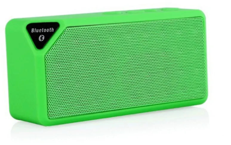 Cannon X3 small cube-shaped portable Bluetooth speaker in black, blue, green, red, and yellow colour options